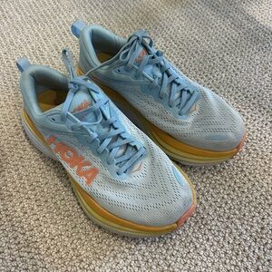 Hoka Blue and Orange Running Shoes